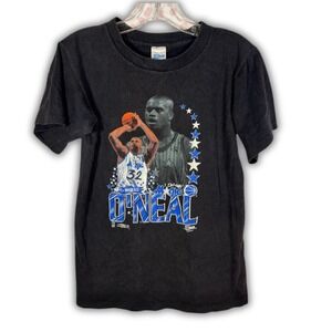 Vintage Shaquille ONeal Orlando Magic Basketball Graphic T-Shirt Youth XL Mens S